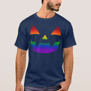 T-shirt Rainbow Jack-o'-lantern Face Vampire LGBT Hallowee
