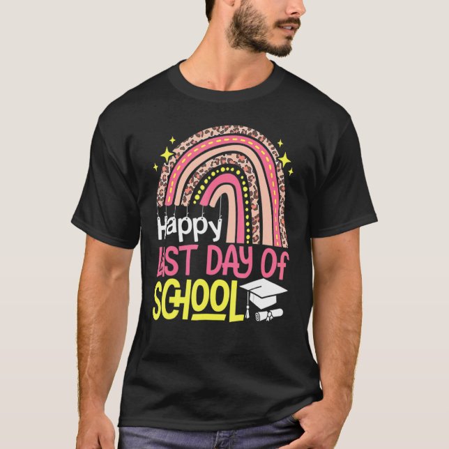 T-shirt Rainbow Joyeux Jour De Cadeau Scolaire Pour Les Ét (Devant)