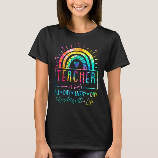 T-shirt Rainbow Kindergarten Life Toute la journée Retour (Devant)