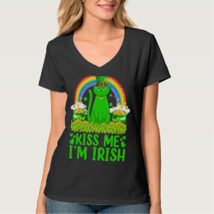 T-shirt Rainbow Kiss Me Je suis Irlandais Siamese Chat St