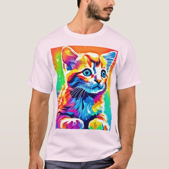 T-shirt Rainbow Kitten Dreams (Devant)