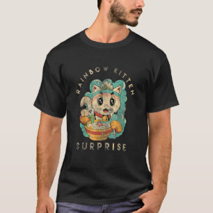 T-shirt Rainbow Kitten Surprise Kwaii Cute Cat