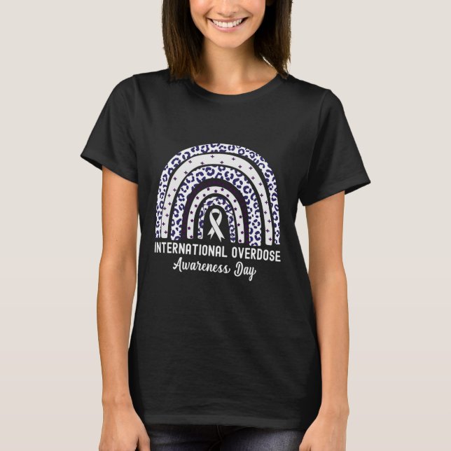 T-shirt Rainbow Leopard International Overdose Sensibilisa (Devant)