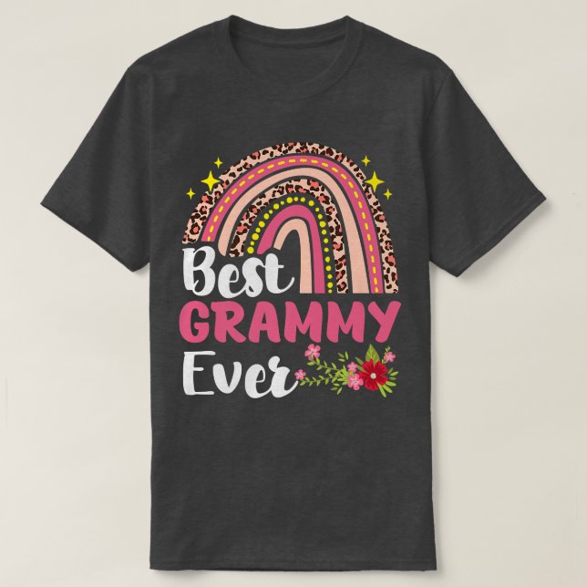 T-shirt Rainbow Leopard Meilleur papillon de la Fête des M (Design devant)