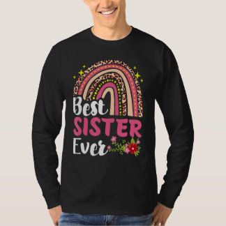 T-shirt Rainbow Leopard Meilleure soeur Jamais Mère's Day 