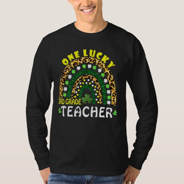 T-shirt Rainbow Leopard One Lucky 3e année enseignant St P (Devant)