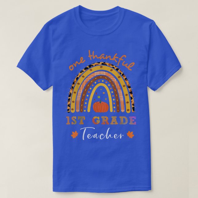 T-shirt Rainbow Leopard Un Thanké Enseignant 1ère année Th (Design devant)