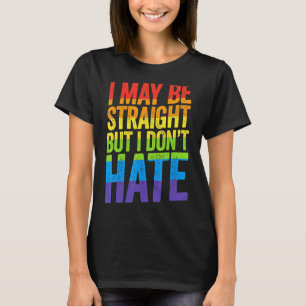 T-shirt Rainbow Lgbt Ally Mars Je Suis Peut-Être Droit Mai