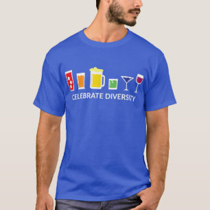 T-shirt Rainbow LGBT boisson Célébrez la diversité bière 