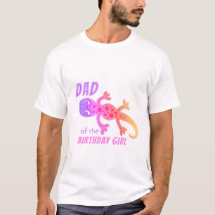 T-shirt Rainbow Lizard Gecko Papa of Birthday Girl Mother