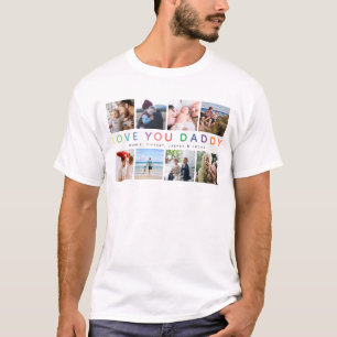 T-shirt Rainbow 'LOVE YOU DADDY' Photo Collage Keepsaké