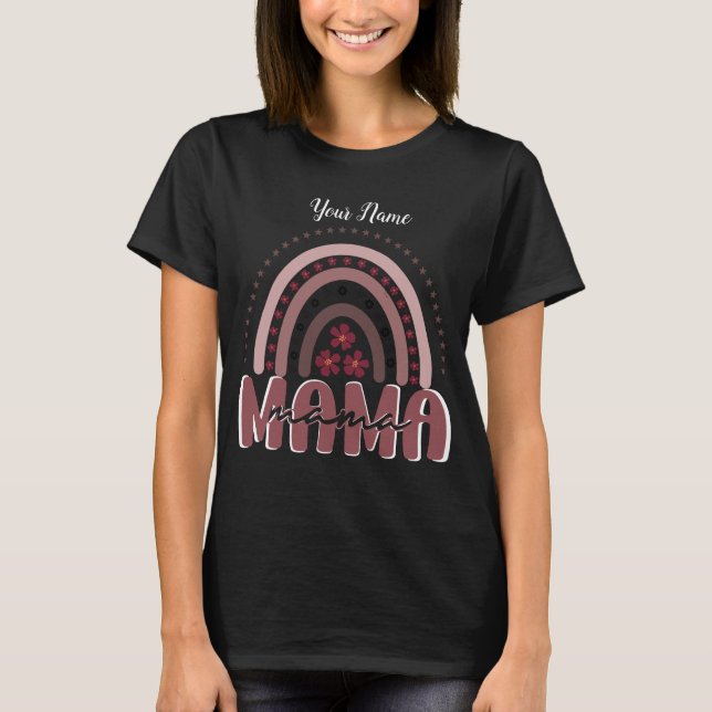 T-shirt Rainbow Mama Design Tee (Devant)