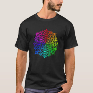 T-shirt Rainbow Mandala Lotus Fleur Sacré Géométrie Yoga