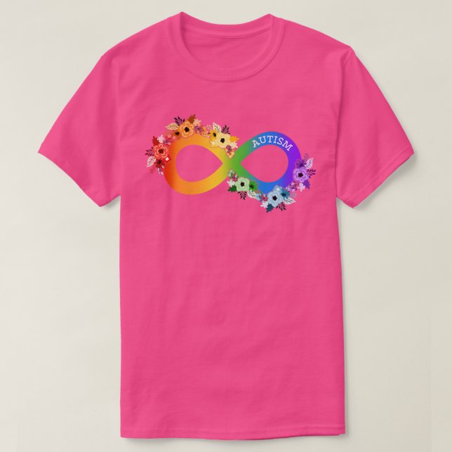 T-shirt Rainbow Neurodiversity Is Beautiful ADHD Autism Aw (Design devant)