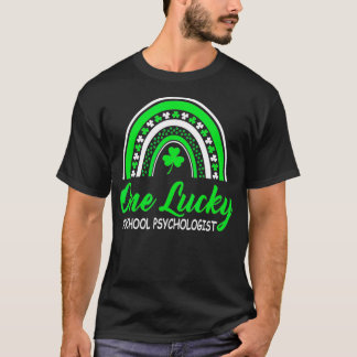 T-shirt Rainbow One Lucky School Psychologist St Patricku2