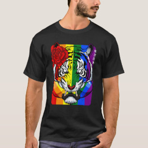 T-shirt Rainbow Oriental Tiger Lgbt Q Animal Gay pride Fla