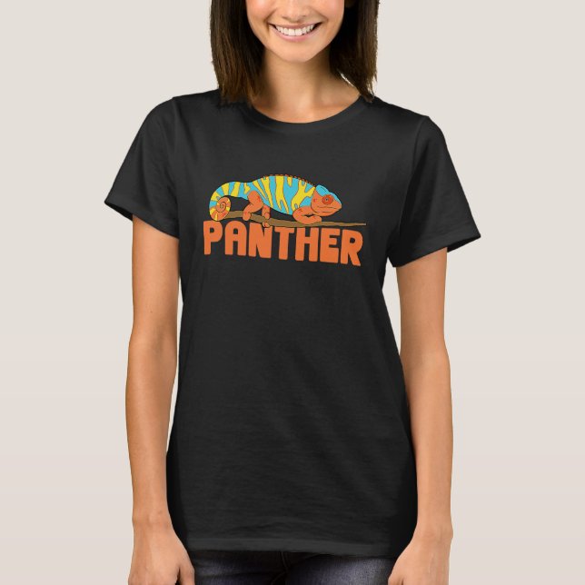 T-shirt Rainbow panther chameleon reptile lover for a Herp (Devant)