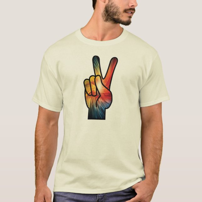 T-shirt Rainbow Peace (Devant)