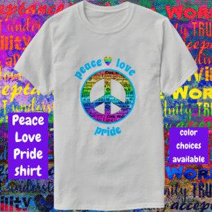 T-shirt Rainbow Peace Love Pride