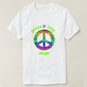 T-shirt Rainbow Peace Love Pride