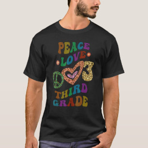 T-shirt Rainbow PEACE LOVE TROISIÈME GRADE Empreinte de lé