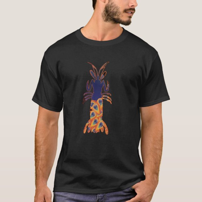 T-shirt Rainbow Peacock Mantis Shrimp Science Under Water (Devant)