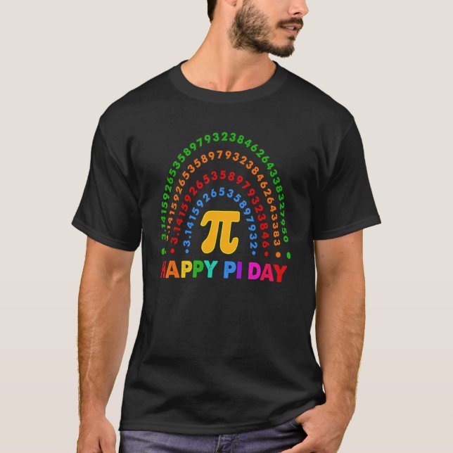 T-shirt Rainbow Pi Numéro Science Mathématiques Pi Day Mar (Devant)