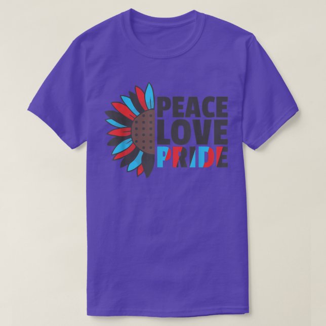 T-shirt Rainbow Polyamory Flag Pride Lgbtq Sunflower  (Design devant)