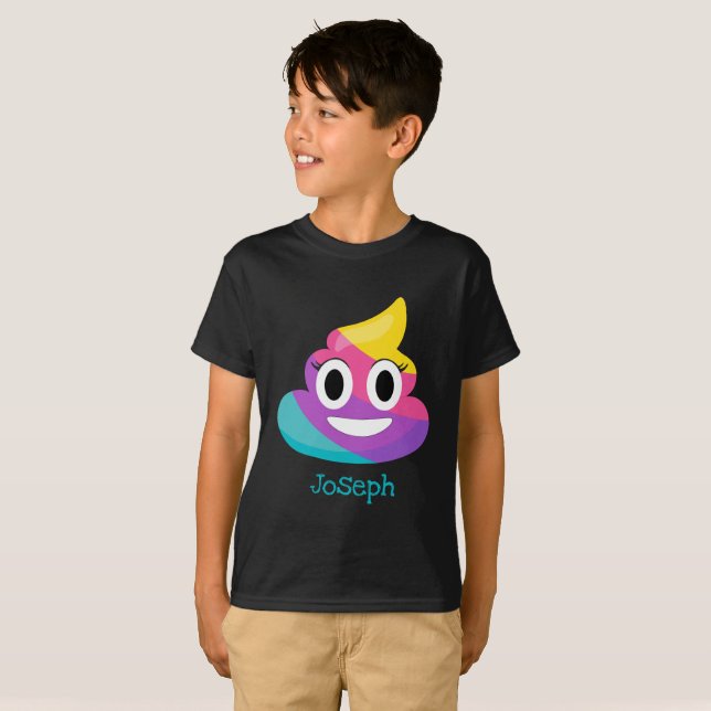 T-shirt Rainbow Poop Emoji (Devant entier)