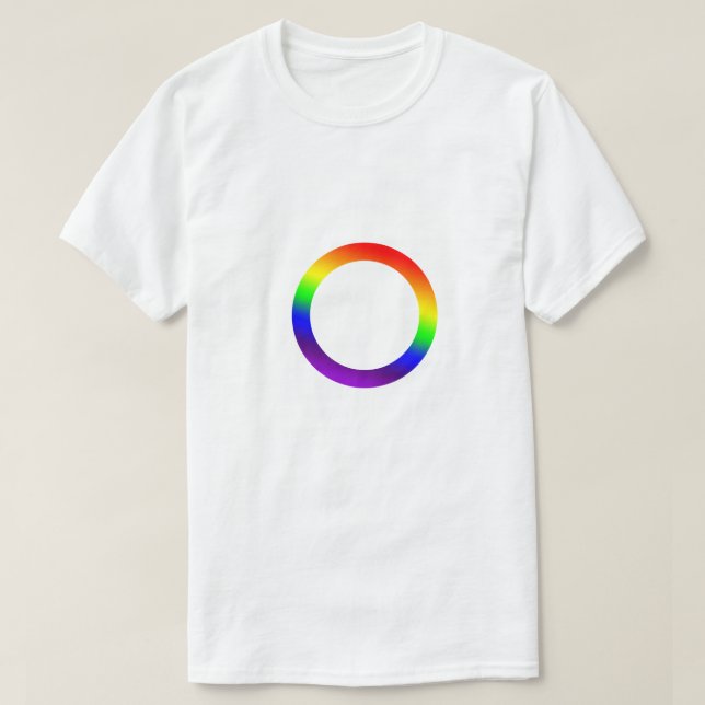 T-shirt Rainbow Pride Cercle GLBTQ Design (Design devant)