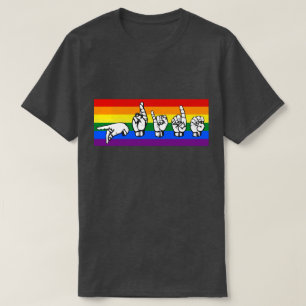 T-shirt Rainbow Pride Langue des Signes Américaine LGBTQ+