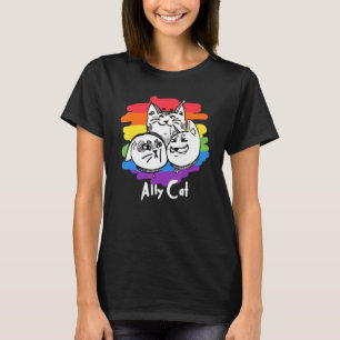 T-shirt Rainbow Pride Lgbt Gay Drapeau Ally Chat 1