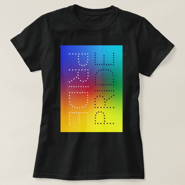 T-shirt Rainbow Pride Love Chic Typographie Customisée (Design devant)