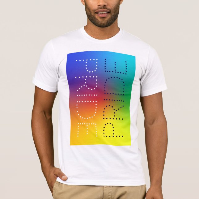 T-shirt Rainbow Pride Love Chic Typographie Personnalisée (Devant)