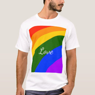 T-shirt Rainbow pride mois amour ajouter nom art texte