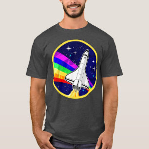 T-shirt Rainbow Pride Spaceflight Badge Astronaut Space Sh