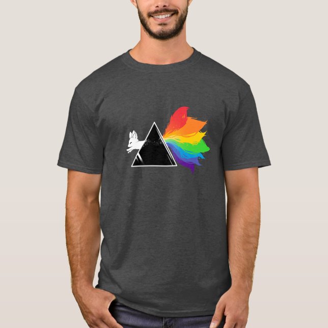 T-shirt Rainbow Prism Fox (Devant)