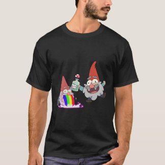 T-shirt Rainbow Puking Party Gnome Gravity Inspiré Big Di