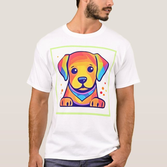 T-shirt Rainbow Puppy Love (Devant)