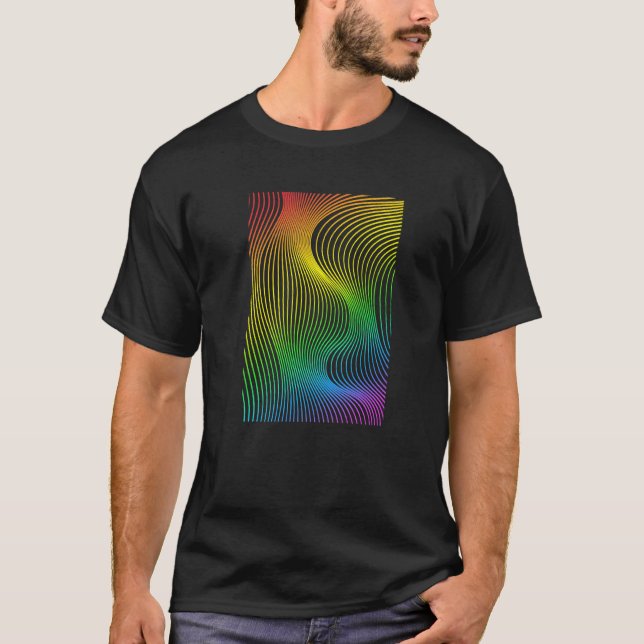 T-shirt Rainbow Queer Lesbian Gay (Devant)