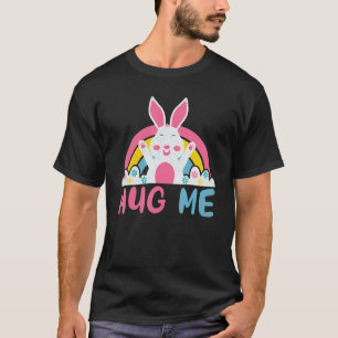 T-shirt Rainbow Rabbit M'embrasser Joyeux jour de Pâques d
