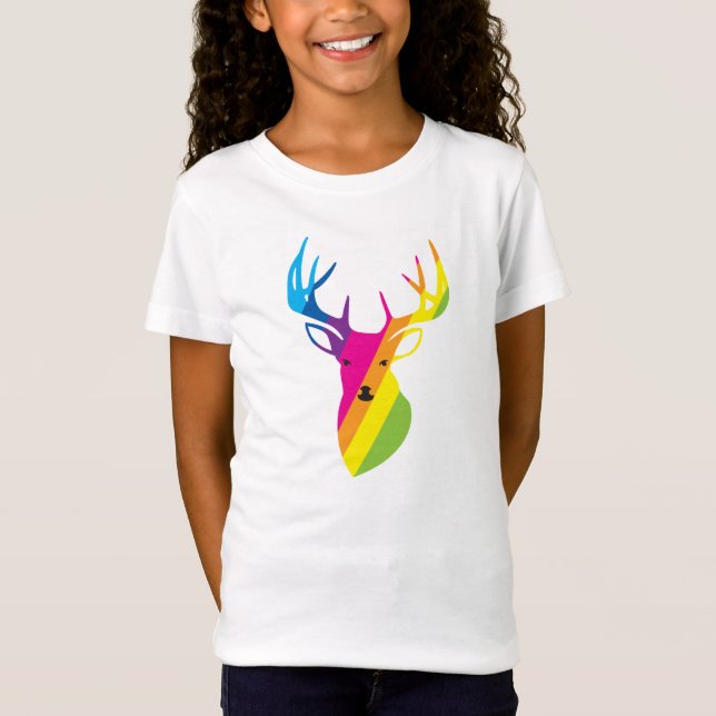 T-Shirt Rainbow Reindeer (Devant)