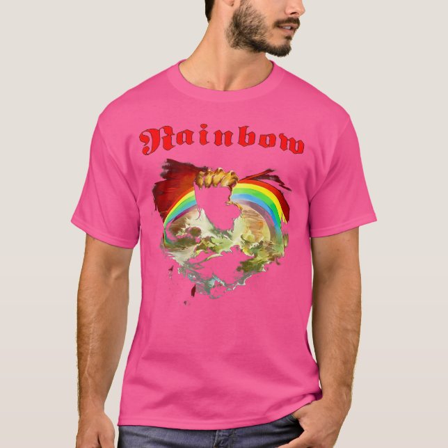 T-shirt Rainbow Rising Ritchie Blackmore Rock (Devant)