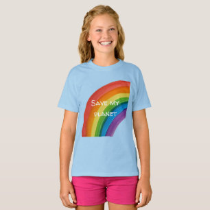 T-shirt RAINBOW Sauvegarder ma planète (personnalisable)