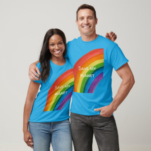 T-shirt RAINBOW Sauvegarder ma planète (personnalisable)
