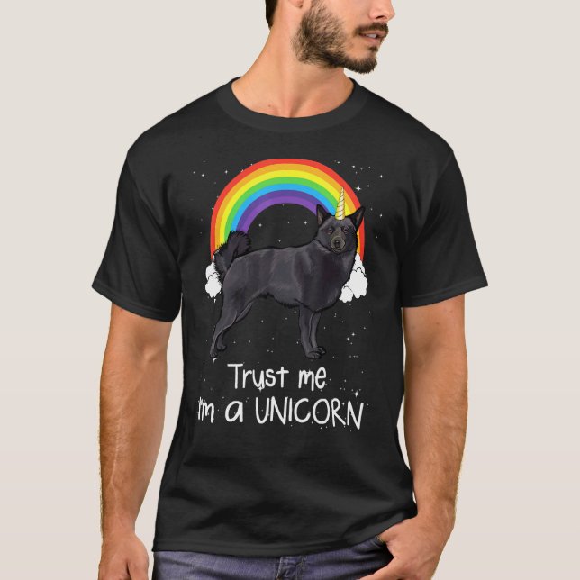 T-shirt Rainbow Schipperke Faites-moi confiance m Un Chien (Devant)