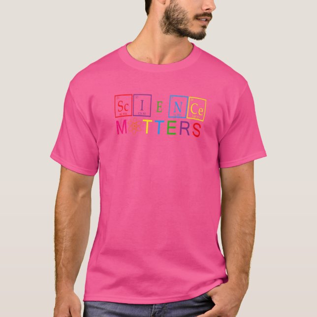 T-shirt Rainbow Science Matters Éléments périodiques Gay L (Devant)