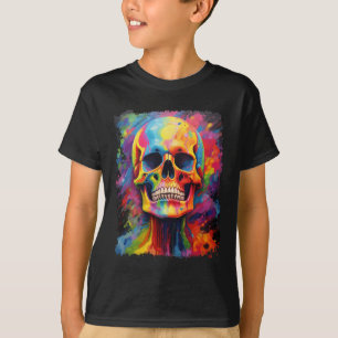 T-shirt Rainbow Skeleton Anatomie effrayant Halloween