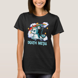 T-shirt Rainbow Skeleton Unicorn Death Metal Music Festiva