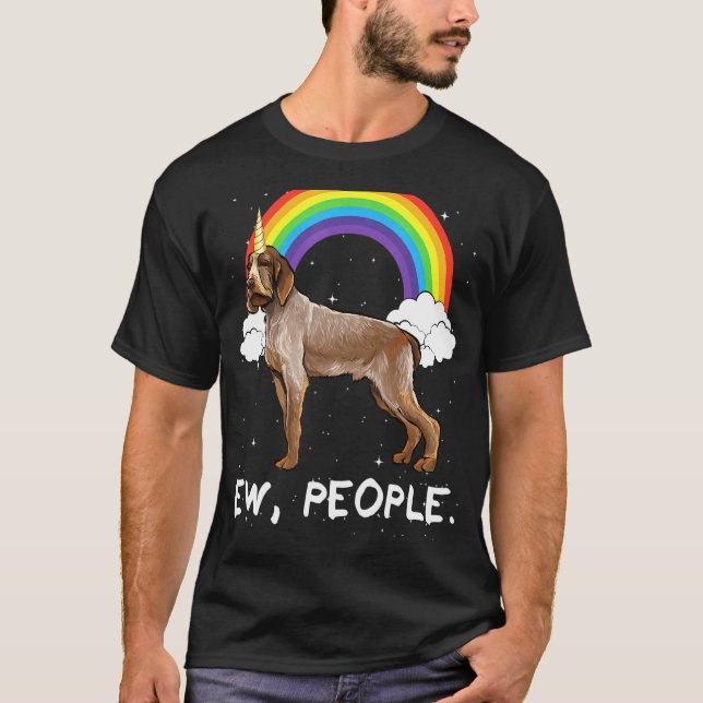 T-shirt Rainbow Spinoni Italiani Ew People Unicorn Chien (Devant)